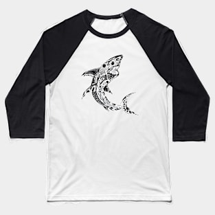 SHARK ART DRAWING HANDMADE Baseball T-Shirt